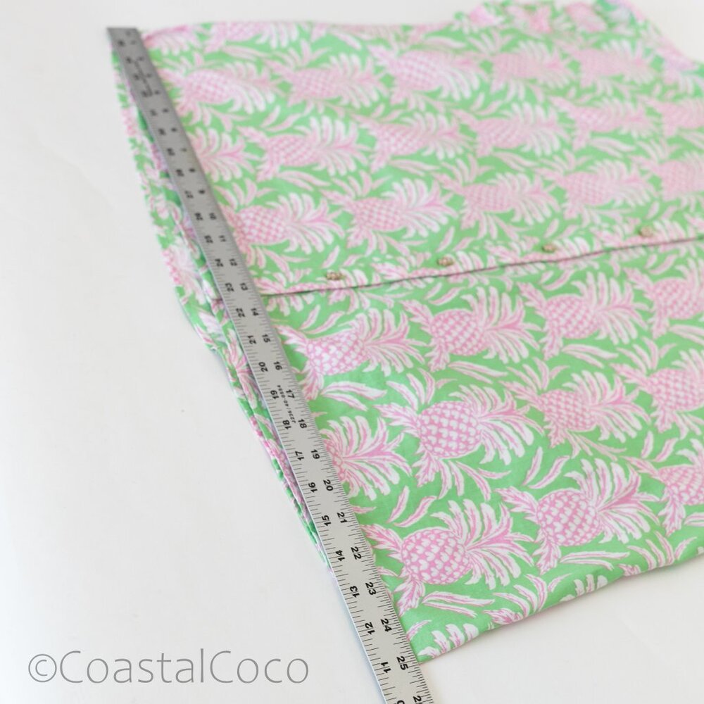 Crown & Ivy Pineapple Button Down L Shirt 100% Cotton Tropical Vacation Coastal - Picture 11 of 12